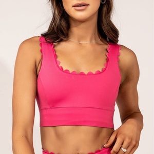 IVL Collective SCALLOP POWER BRA - PINK YARROW Sports Bra